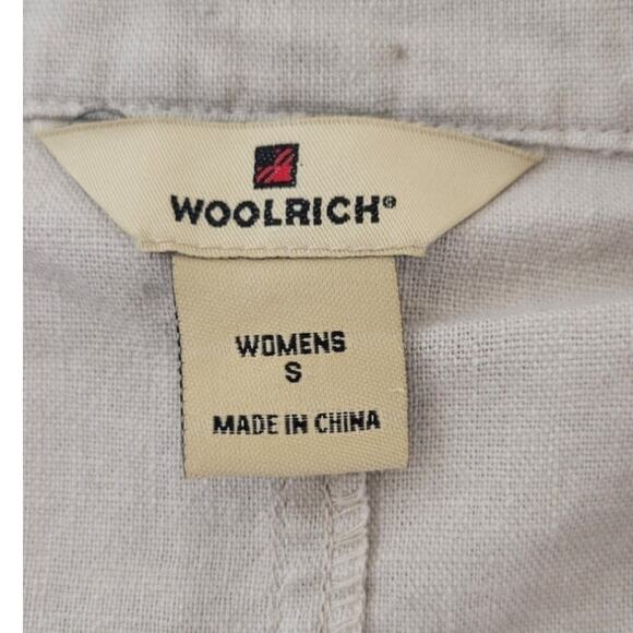 Woolrich Blazer Womens Small Linen Cotton Blend Classic Corporate Minimal Blazer - Picture 8 of 9